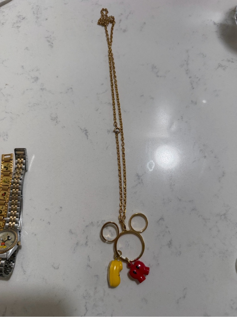 Vintage longline Mickey Mouse necklace